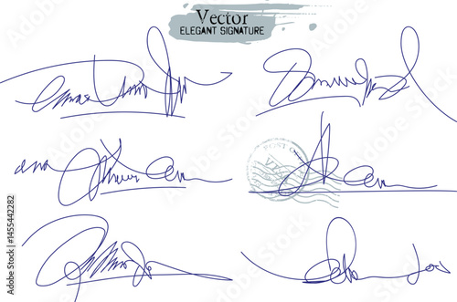 set beautiful unique , Signatures set. unique signature, Hand written signature, Autograph signatures pack, name facsimile handwritten by pen names, Document signatures of personal name letters, Fake 