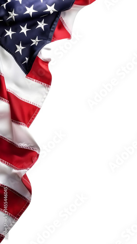 Isolated American Flag With Transparent Background Illustration