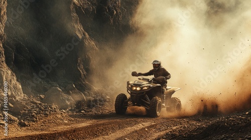 ATV Rider in Dusty Canyon: An Epic Adventure Photography