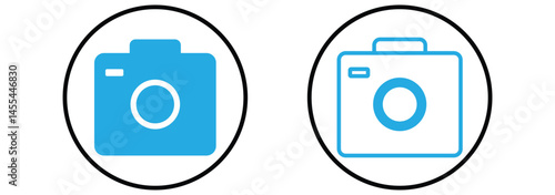 Camera icon set. photo camera icon. camera photography icon.