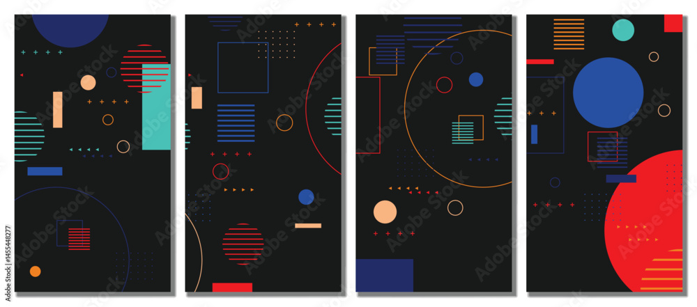 Obraz premium Abstract colorful template set background.