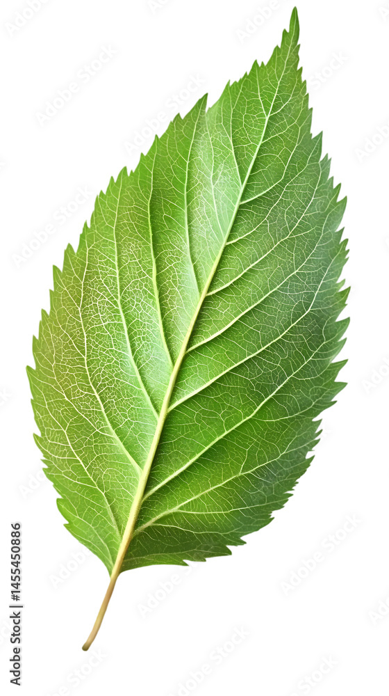 Isolated Green Leaf Photo on Transparent Background Detailing Texture and Veins Isolated Green Leaf Photo on Transparent Background Detailing Texture and Veins