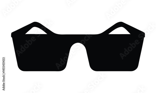 3d glasses icon, 3d glasses silhouette vector, Sunglasses vector illustration on white background