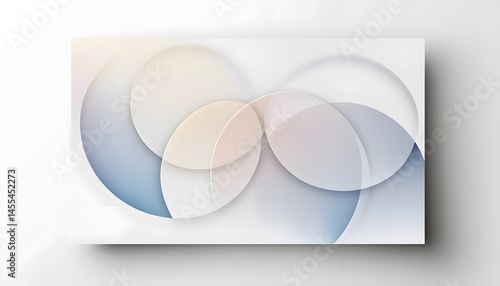 Abstract Pastel Circles Overlapping Design