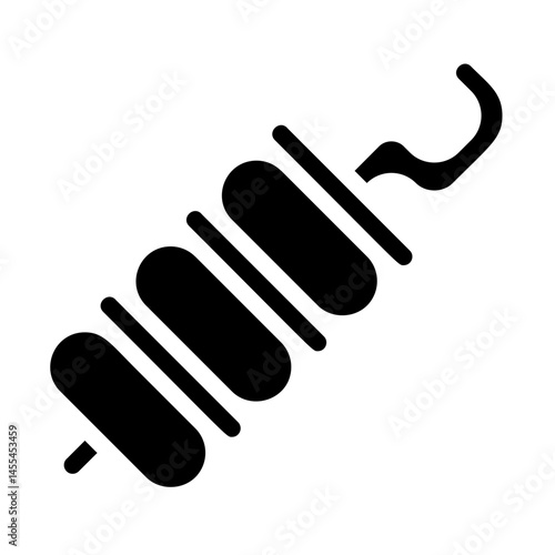Grilled Skewer Solid Icon