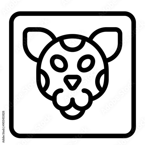 Jaguar Symbol Line Icon