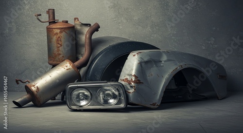 Obraz na płótnie Used Auto Part w salonie