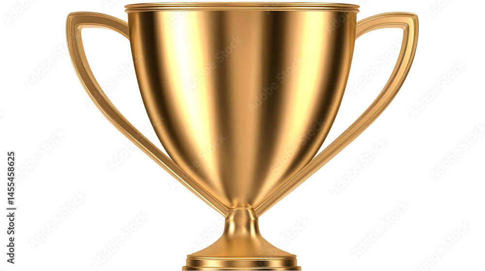 Fototapeta premium Isolated Golden Trophy Illustration on Transparent Background