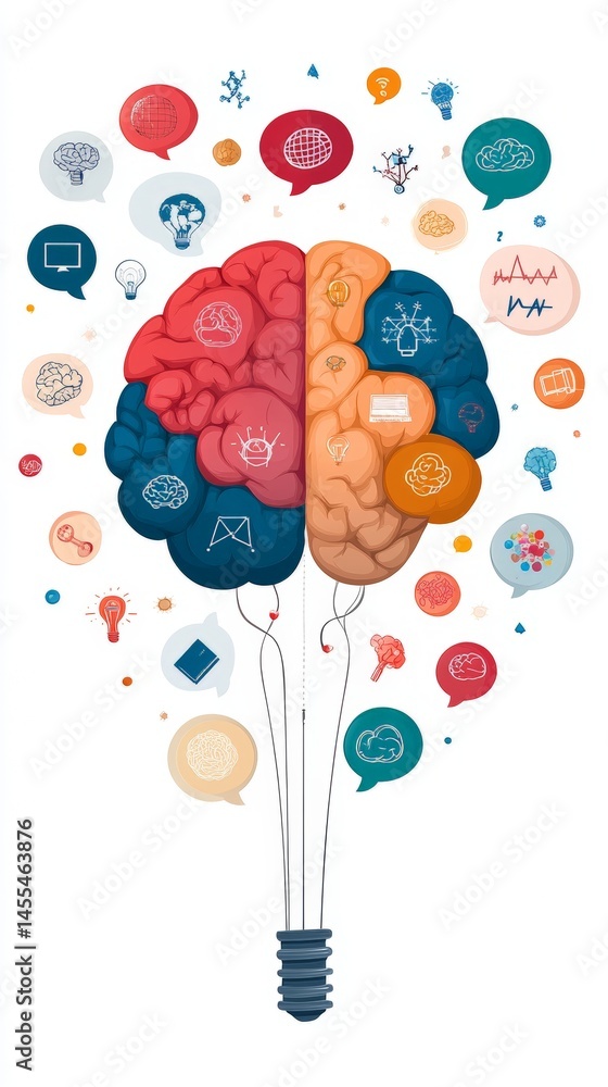 Creative Pop Art Representation of Machine Learning Concepts in Brain