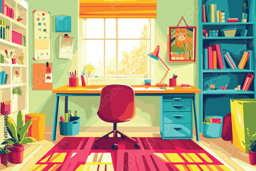 Wallpaper Mural vector interior of the office Torontodigital.ca