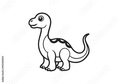 Cute Dinosaur clipart Design, Cute Dinosaur Silhouette Vector