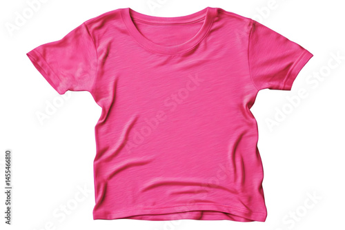 Isolated Pink Tshirt on Transparent Background Casual Wear Apparel Fashion