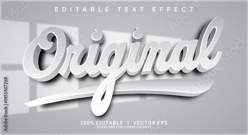original vector text effect with modern style design