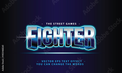 fighter text effect illustration