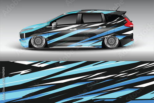 Stylishly Customized Car with Bold Graphics and Detail