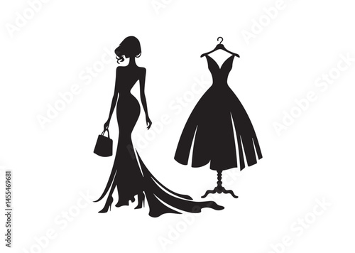 Fashion Lady Design, Fashion Lady Silhouette Vector
