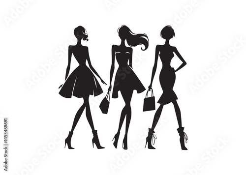 Fashion Lady Design, Fashion Lady Silhouette Vector