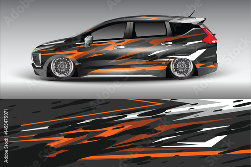 Stylishly Modified Car with Dynamic Design Elements