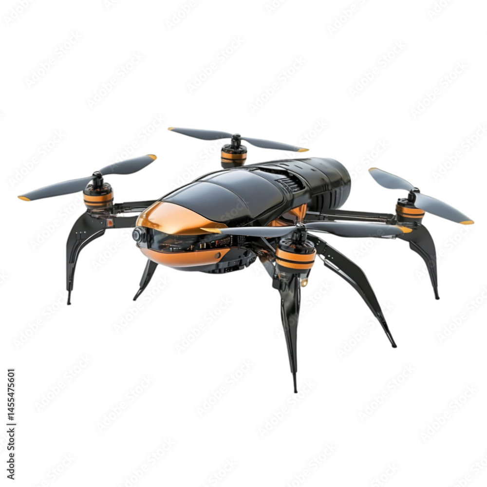 New Style Fumigation Machine Drone On White Background New Style Fumigation Machine Drone On White Background