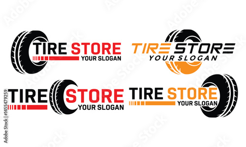 tire store logo. creative tire logo design vector illustration