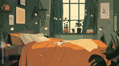 vector bedroom cartoon