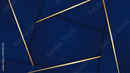Dark blue background with gold lines is a sophisticated design suitable for luxury branding projects, elegant backgrounds, or premium product packaging.