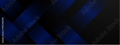 Blue striped design on a dark backdrop suitable for backgrounds, wallpapers, or digital artwork with a modern and stylish aesthetic.