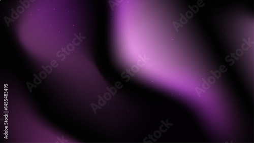 Gradient background of purple and black with small white dots. Abstract design suitable for digital backgrounds, web designs, and presentations.
