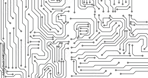 Vector circuit for communication technology background concept. 