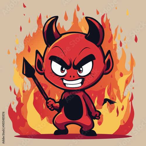 Fiery Devil Characters – Cute & Mischievous Demons in Flames