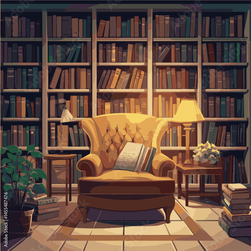 old books in a library