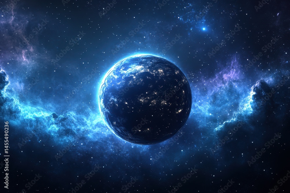 Obraz premium The Planet. Astrology and Astronomy Concept of Planet Earth in Galaxy Space