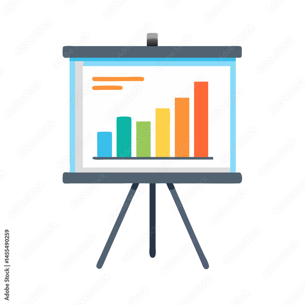 Bar Graph Presentation - Office Data Icon Bar Graph Presentation - Office Data Icon