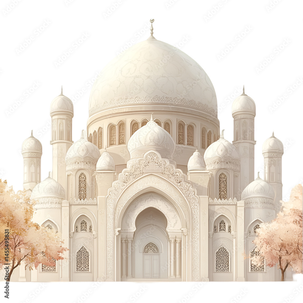 Fototapeta premium Saudi arabia world travel country with white background