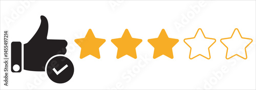 Star rating Icon. Vector illustration.