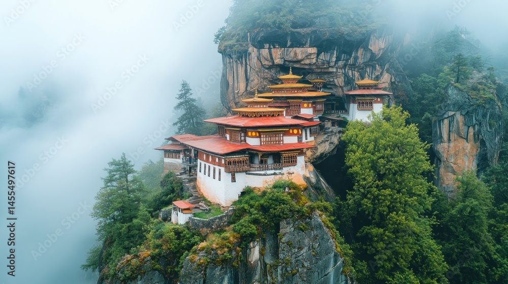 Misty mountain monastery