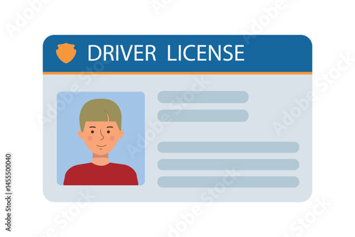 The identity card of the male driver of the car. 