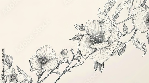 Hand - drawn Flower Mother's Day Background: Sketching Tender Strokes, Painting a Heartwarming Scroll of the Interweaving of Maternal Love's Fragrance and Hand - drawn Blooms