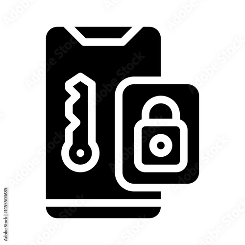 two factor authentication glyph icon
