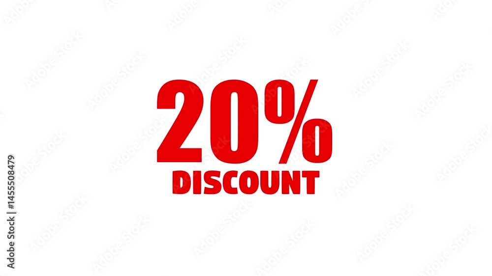 20% percent off discount label symbol animation motion graphic.20% discount offer icon animation text latter price offer shop sale bonus animated sign symbol. 20% percent off discount label symbol animation motion graphic.20% discount offer icon animation text latter price offer shop sale bonus animated sign symbol.