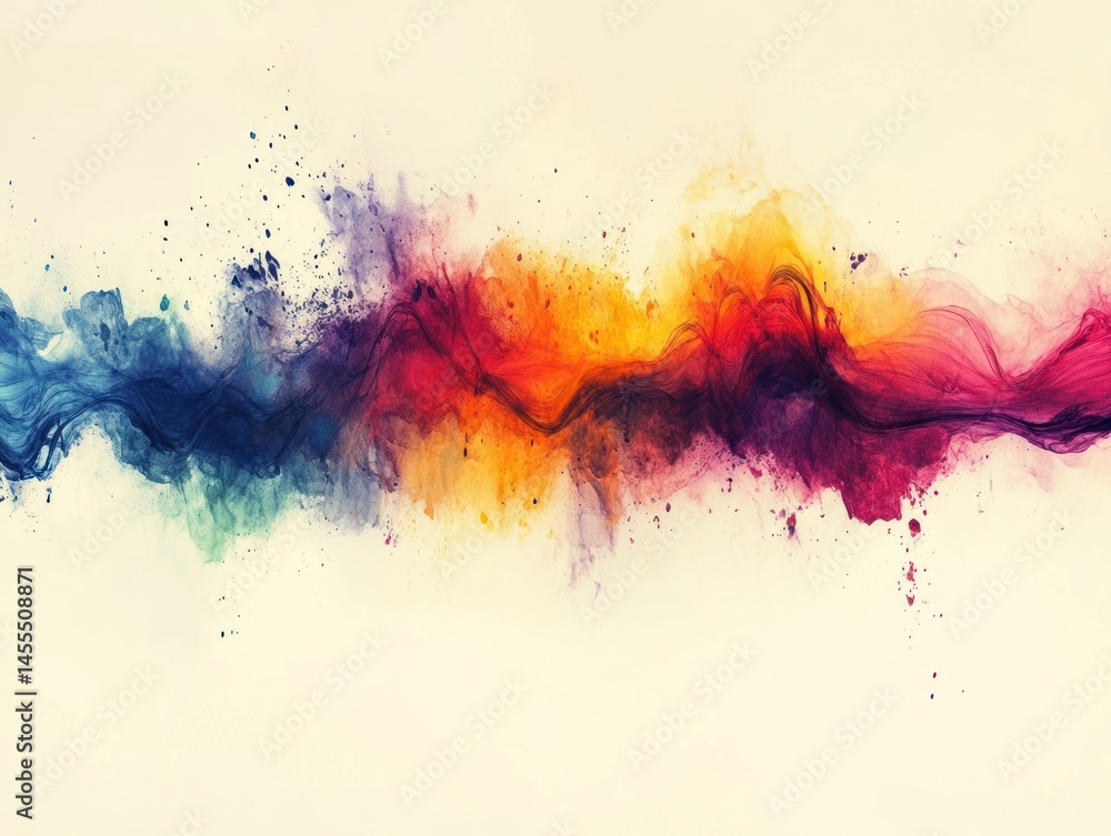 Fototapeta premium Abstract colorful paint splatter