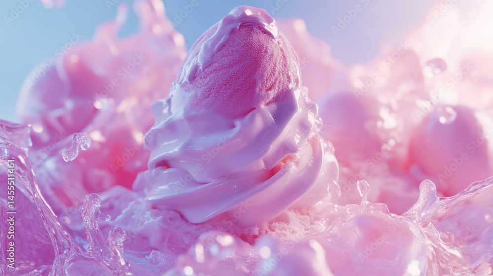 Pink Ice Cream Swirl: A Dreamy, Whimsical Delight Pink Ice Cream Swirl: A Dreamy, Whimsical Delight