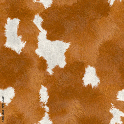 pattern cow, buffalo or wild cowboy horse leather natural print animal skin. Realistic cow fur seamless skin pattern Generated Image
