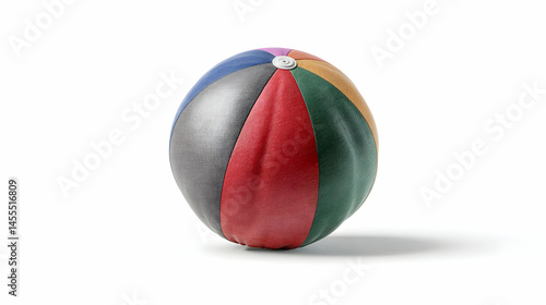 Beach Ball In Isolated White
