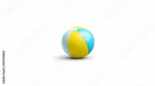 Beach Ball In Isolated White