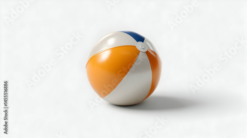Beach Ball In Isolated White