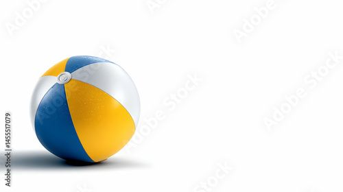 Beach Ball In Isolated White