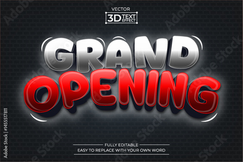 Grand Opening editable 3D Text effect