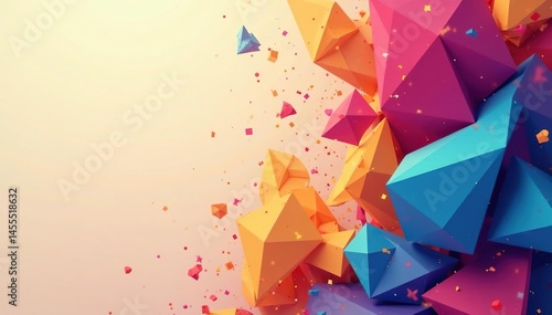 Abstract geometric shapes forming a complex backdrop, style, bold, wallpaper