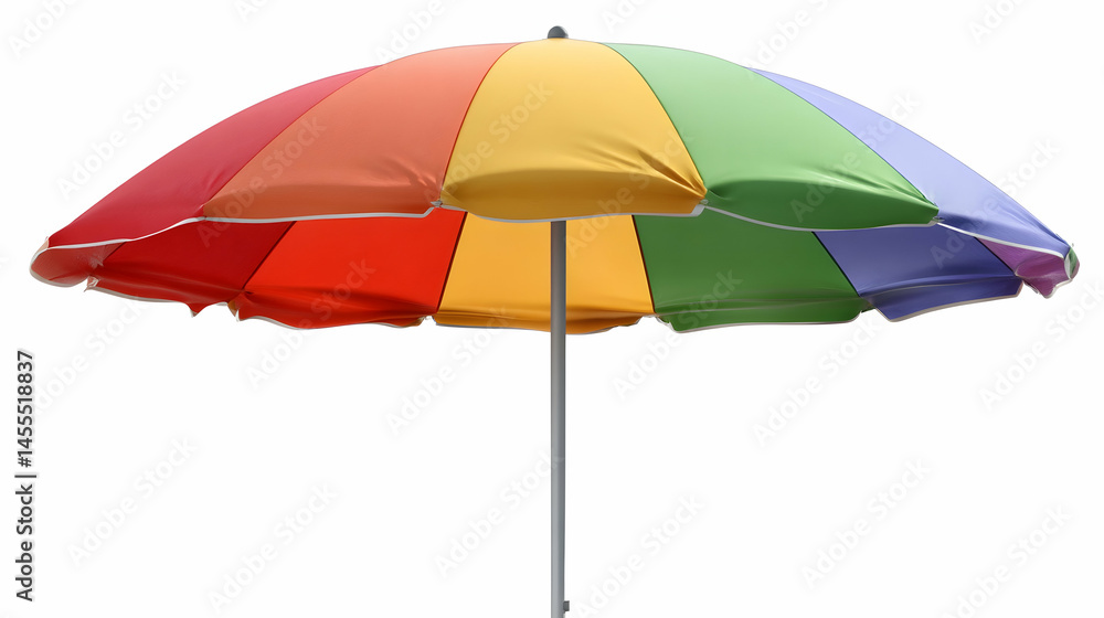 Obraz premium Beach Umbrella in isolated white